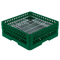 Vollrath PM4806-2 Traex® Plate Crate Green 48 Compartment Plate Rack - Holds 5" to 6" Plates