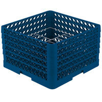 Vollrath PM1510-5 Traex® Plate Crate Royal Blue 15 Compartment Plate Rack - Holds 9" to 10 3/4" Plates