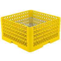 Vollrath PM3208-4 Traex® Plate Crate Yellow 32 Compartment Plate Rack - Holds 7 5/8" to 8" Plates