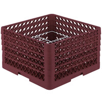 Vollrath PM2011-5 Traex® Plate Crate Burgundy 20 Compartment Plate Rack - Holds 10" to 10 3/4" Plates