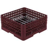 Vollrath PM2006-3 Traex® Plate Crate Burgundy 20 Compartment Plate Rack - Holds 4 3/4" to 6 1/2" Plates