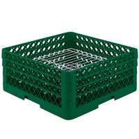 Vollrath PM3208-3 Traex® Plate Crate Green 32 Compartment Plate Rack - Holds 4 3/4" to 7 5/8" Plates