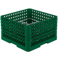 Vollrath PM2011-5 Traex® Plate Crate Green 20 Compartment Plate Rack - Holds 10" to 10 3/4" Plates