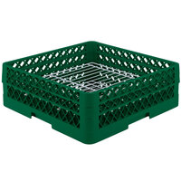 Vollrath PM3208-2 Traex® Plate Crate Green 32 Compartment Plate Rack - Holds 4 3/4" to 6 1/4" Plates