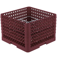 Vollrath PM2011-6 Traex® Plate Crate Burgundy 20 Compartment Plate Rack - Holds 10 3/4" to 11" Plates