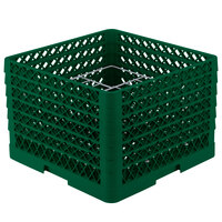 Vollrath PM1211-6 Traex® Plate Crate Green 12 Compartment Plate Rack - Holds 10 3/4" to 11 3/16" Plates