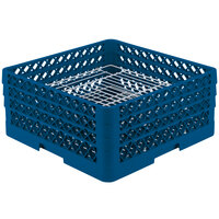 Vollrath PM4407-3 Traex® Plate Crate Royal Blue 44 Compartment Plate Rack - Holds 6" to 7" Plates