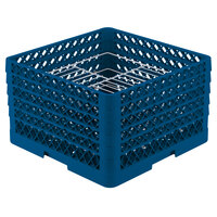 Vollrath PM2110-5 Traex® Plate Crate Royal Blue 21 Compartment Plate Rack - Holds 9 3/16" to 10" Plates