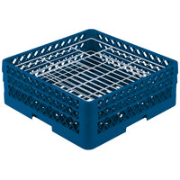 Vollrath PM3807-2 Traex® Plate Crate Royal Blue 38 Compartment Plate Rack - Holds 5" to 6 1/8" Plates