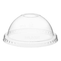 Choice 9 oz., 12 oz., 16 oz., 20 oz., 24 oz. Clear Dome Lid with 1" Hole - 1000/Case