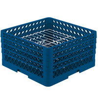 Vollrath PM2209-3 Traex® Plate Crate Royal Blue 22 Compartment Plate Rack - Holds 7" to 7 7/8" Plates