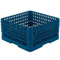 Vollrath PM1211-4 Traex® Plate Crate Royal Blue 12 Compartment Plate Rack - Holds 8 3/4" to 9 3/16" Plates