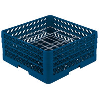 Vollrath PM2006-3 Traex® Plate Crate Royal Blue 20 Compartment Plate Rack - Holds 4 3/4" to 6 1/2" Plates