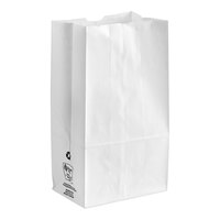 Duro 12 lb. Tall White Paper Bag - 500/Bundle