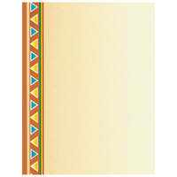 Choice 8 1/2" x 11" Menu Paper - Southwest Themed Fiesta Border Design Left Insert - 100/Pack