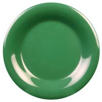 Thunder Group CR012GR 11 3/4" Green Wide Rim Melamine Plate - 12/Pack