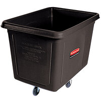 Rubbermaid FG460800BLA Black 8 Cu. Ft. Bulk Cube Truck (300 lb.)