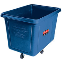 Rubbermaid FG460800DBLUE Dark Blue 8 Cu. Ft. Bulk Cube Truck (300 lb.)