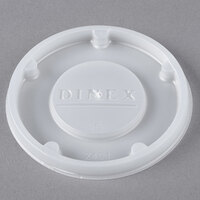 Dinex DX24019000 Translucent Disposable Lid for Carlisle 5505 Pebble Optic 5 oz. Tumbler, Cambro HT5CW Camwear Huntington 5 oz. Squat Tumbler, and GET 8805-1-CL Spektrum 5 oz. SAN Tumbler - 1,500/Case