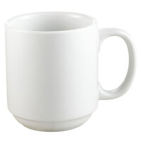 CAC PRM-10-P Super White 10 oz. Clinton Rolled Edge Prime Mug - Stacking - 36/Case