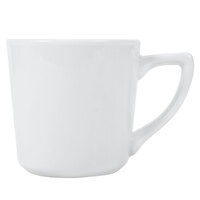 CAC FT-8-P Super White 8.5 oz. Clinton Rolled Edge Frontier Mug - 36/Case