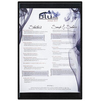 Menu Solutions K22B BLACK K22-Kent 5 1/2" x 11" Single Panel / Double-Sided Black Menu Board