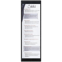 Menu Solutions K22BD BLACK K22-Kent 4 1/4" x 14" Single Panel / Double-Sided Black Menu Board