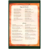 Menu Solutions K22G GREEN K22-Kent 11" x 17" Single Panel / Double-Sided Green Menu Board