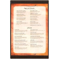 Menu Solutions K22G BROWN K22-Kent 11" x 17" Single Panel / Double-Sided Brown Menu Board