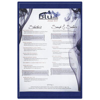 Menu Solutions K22A BLUE K22-Kent 5 1/2" x 8 1/2" Single Panel / Double-Sided Blue Menu Board