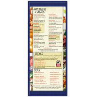 Menu Solutions K22BA BLUE K22-Kent 4 1/4" x 11" Single Panel / Double-Sided Blue Menu Board