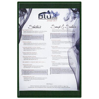 Menu Solutions K22A GREEN K22-Kent 5 1/2" x 8 1/2" Single Panel / Double-Sided Green Menu Board