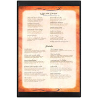 Menu Solutions K22G BLACK K22-Kent 11" x 17" Single Panel / Double-Sided Black Menu Board