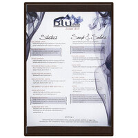 Menu Solutions K22A BROWN K22-Kent 5 1/2" x 8 1/2" Single Panel / Double-Sided Brown Menu Board