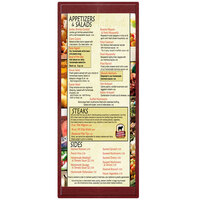 Menu Solutions K22BA BURG K22-Kent 4 1/4" x 11" Single Panel / Double-Sided Burgundy Menu Board