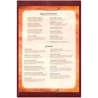 Menu Solutions K22G BURG K22-Kent 11" x 17" Single Panel / Double-Sided Burgundy Menu Board