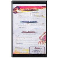 Menu Solutions K22D BLACK K22-Kent 8 1/2" x 14" Single Panel / Double-Sided Black Menu Board