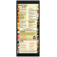 Menu Solutions K22BA BLACK K22-Kent 4 1/4" x 11" Single Panel / Double-Sided Black Menu Board