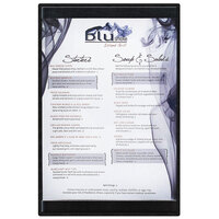 Menu Solutions K22A BLACK K22-Kent 5 1/2" x 8 1/2" Single Panel / Double-Sided Black Menu Board