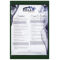 Menu Solutions K22B GREEN K22-Kent 5 1/2" x 11" Single Panel / Double-Sided Green Menu Board