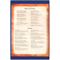 Menu Solutions K22G BLUE K22-Kent 11" x 17" Single Panel / Double-Sided Blue Menu Board