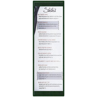 Menu Solutions K22BD GREEN K22-Kent 4 1/4" x 14" Single Panel / Double-Sided Green Menu Board