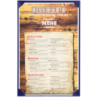 Menu Solutions K111G BLUE The Kearny Series 11" x 17" Single Panel / Double-Sided Blue Menu Board