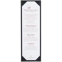 Menu Solutions K111BD BK The Kearny Series 4 1/4" x 14" Single Panel / Double-Sided Black Menu Board