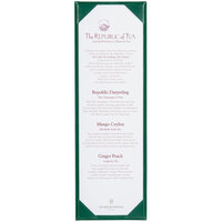 Menu Solutions K111BD GREEN The Kearny Series 4 1/4" x 14" Single Panel / Double-Sided Green Menu Board