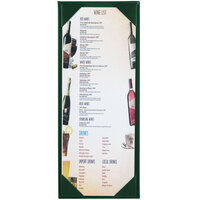 Menu Solutions K111BA GREEN The Kearny Series 4 1/4" x 11" Single Panel / Double-Sided Green Menu Board