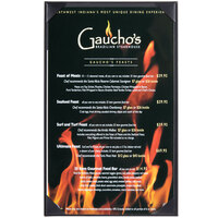 Menu Solutions K111D BK The Kearny Series 8 1/2" x 14" Single Panel / Double-Sided Black Menu Board