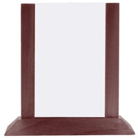 Menu Solutions WPF4S-B 5" x 7" Mahogany Wood Table Tent - 2/Pack