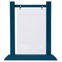 Menu Solutions WFT4S-A 4" x 6" Denim Wood Flip Top Table Tent - 2/Pack