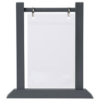 Menu Solutions WFT4S-A 4" x 6" Ash Wood Flip Top Table Tent - 2/Pack